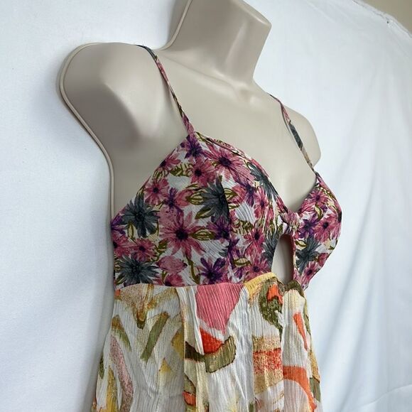 Free People floral spaghetti strap romper EUC size XS - Picture 6 of 12